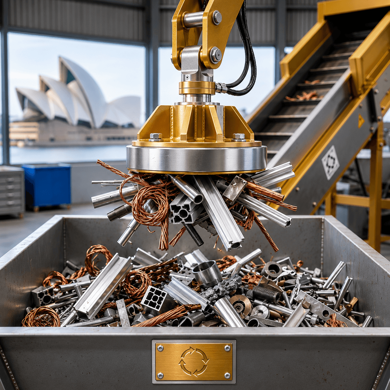 Krupa Exports Sydney warehouse operations and scrap metal processing